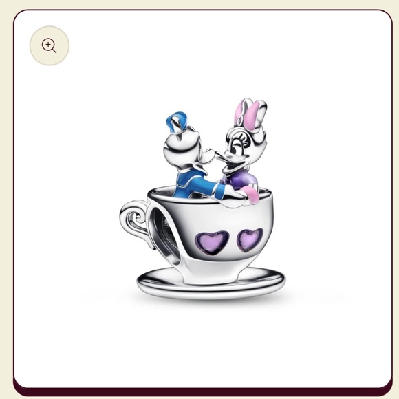 Pandora Disney Donald Duck and Daisy teacup charm Disney Paris - Picture 1 of 1